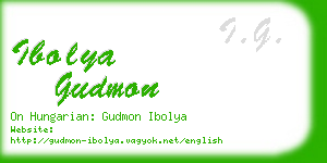 ibolya gudmon business card